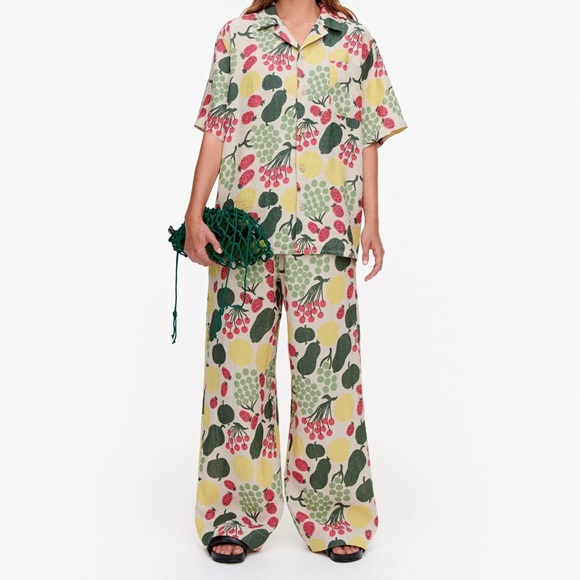 Marimekko Kukkinut Linen Trousers Sz:XS - Picture 3 of 4